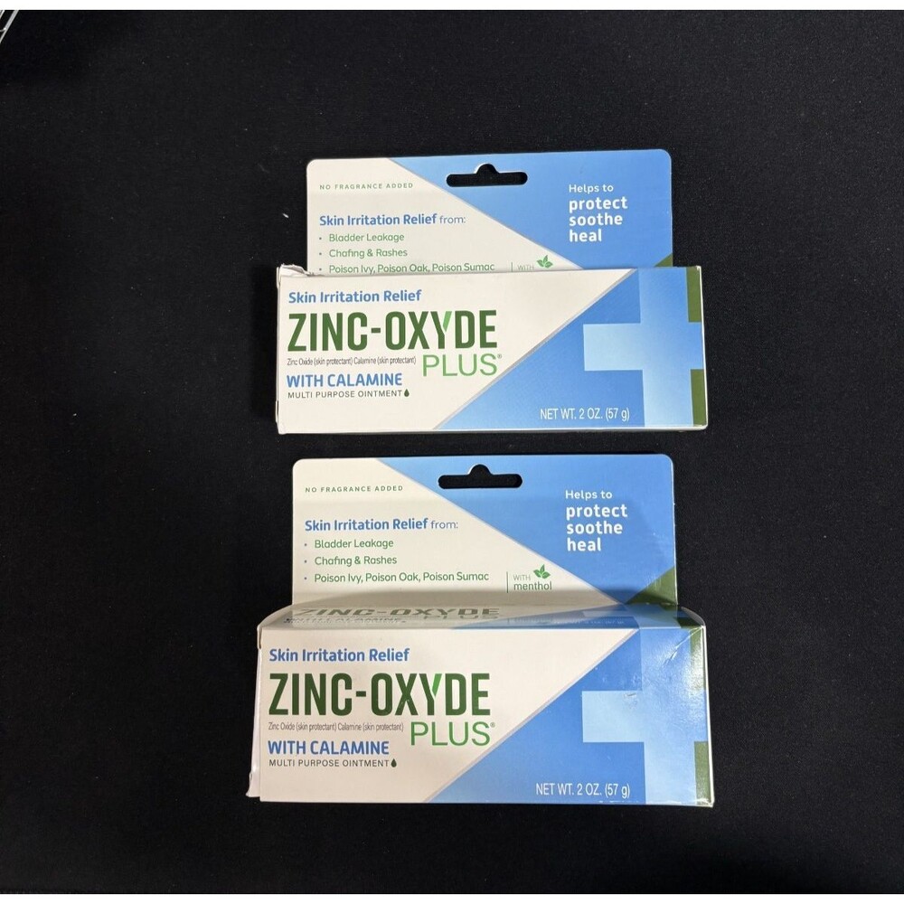 2 Pack Zinc-Oxyde Plus Skin Protectant Soothes & Heals Multi-Purpose Calamine